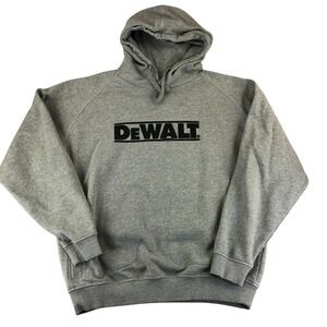 DeWalt Hoodie Mens XXL Gray Logan Heavy Duty Sweatshirt Pullover Workwear *FLAW*